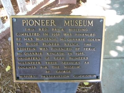 Pioneer Museum Marker image. Click for full size.