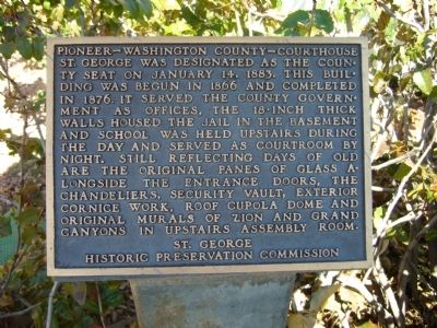 Pioneer – Washington County - Courthouse Marker image. Click for full size.