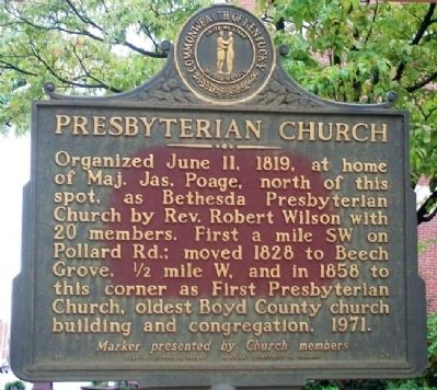 Presbyterian Church Marker image. Click for full size.