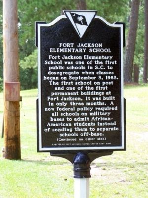 Fort Jackson Elementary School Marker image. Click for full size.