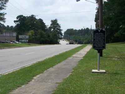 Fort Jackson Elementary School Marker, looking south along Lee Street image. Click for full size.