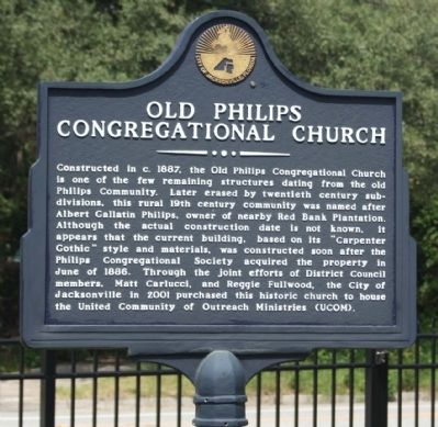 Old Philips Congregational Church Marker image. Click for full size.