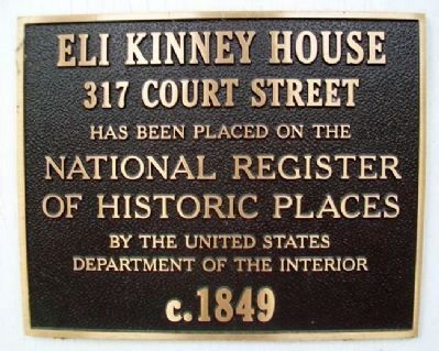 Eli Kinney House NRHP Marker. Click for full size. Eli Kinney House NRHP Marker image. Click for full size.