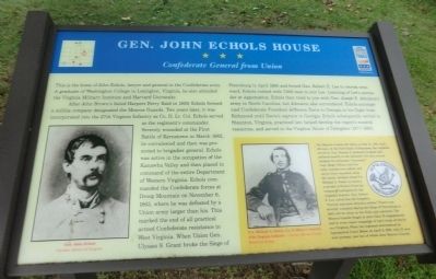 Gen. John Echols House Marker image. Click for full size.