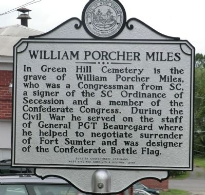 William Porcher Miles Marker image. Click for full size.