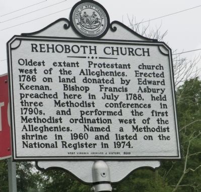 Rehoboth Church Marker image. Click for full size.