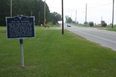 87th Inf Division Marker, looking north along Jackson Blvd. near Forest Drive image. Click for full size.