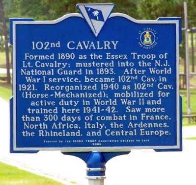 102nd Cavalry Marker image. Click for full size.