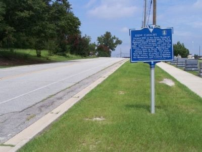 102nd Cavalry Marker, northbound Jackson Blvd image. Click for full size.