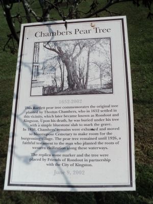 Chambers Pear Tree Marker image. Click for full size.