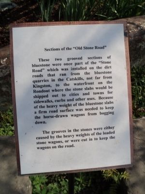 Sections of the “Old Stone Road” Marker image. Click for full size.