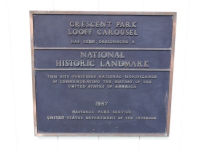 Crescent Park Looff Carousel Marker image. Click for full size.
