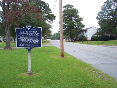 30th Inf Division Marker, northbound view from Jackson Blvd. image. Click for full size.