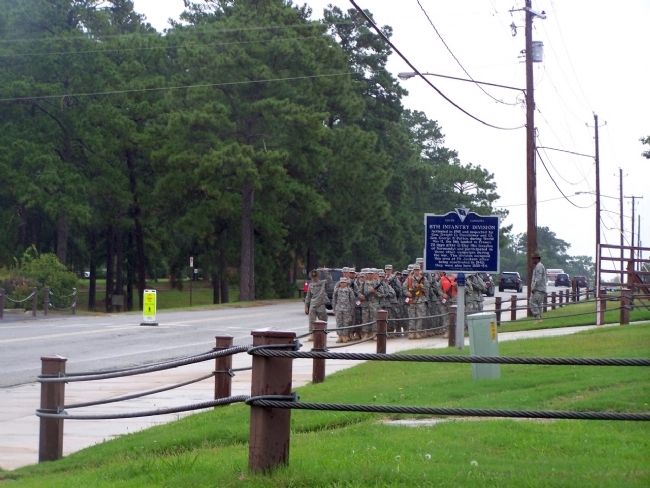 8th Infantry Division Marker, seen looking north along Jackson Blvd. image. Click for full size.