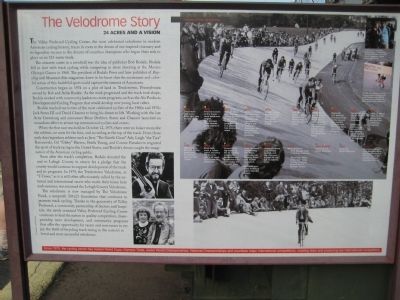 The Velodrome Story Marker image. Click for full size.