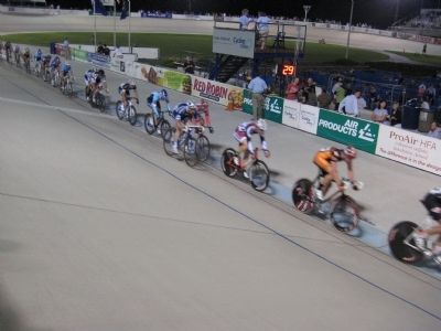Racing action at the velodrome image. Click for full size.