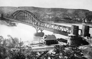 Ludendorff Bridge near Remagen, Germany image. Click for full size.