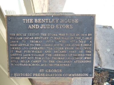 The Bentley House and Judd Store Marker image. Click for full size.