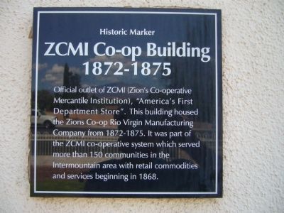 ZCMI Co-op Building Marker image. Click for full size.