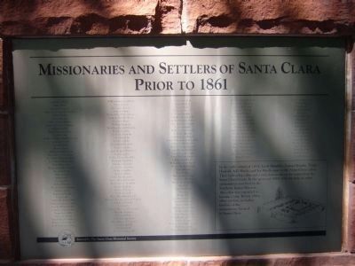 Missionaries and Settlers of Santa Clara Marker - Side C image. Click for full size.