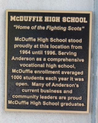 McDuffie High School Marker image. Click for full size.
