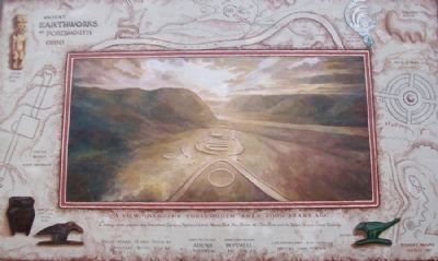 The Mound Builders Mural. Click for full size. The Mound Builders Mural image. Click for full size.