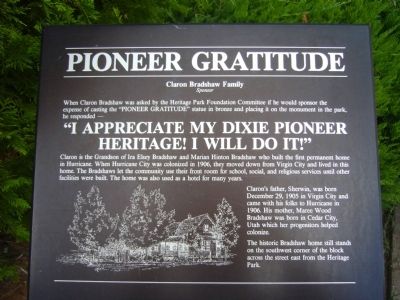 Pioneer Gratitude Marker image. Click for full size.