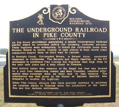 The Underground Railroad in Pike County Marker image. Click for full size.