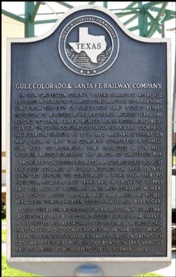 Gulf, Colorado,& Santa Fe Railway Company Marker image. Click for full size.