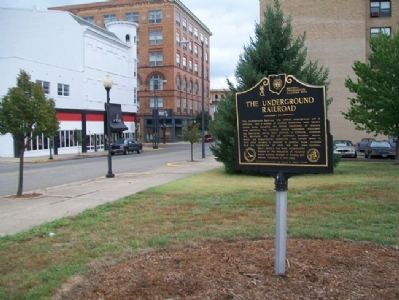 The Crossing at Scioto County / The Underground Railroad Marker image. Click for full size.