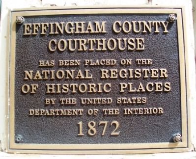 Effingham County Courthouse NRHP Marker image. Click for full size.