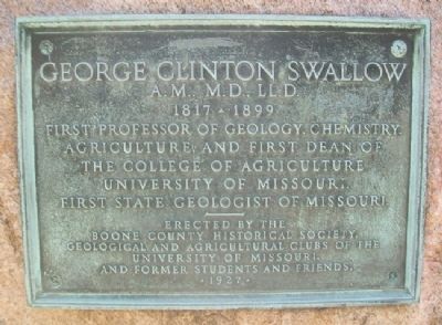 George Clinton Swallow Grave Marker image. Click for full size.