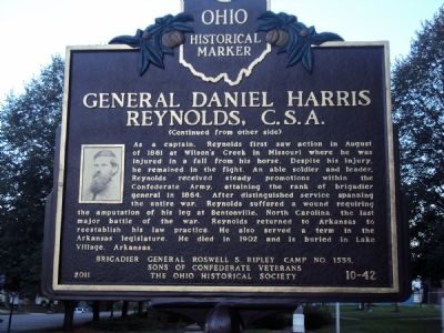 General Daniel Harris Reynolds, C.S.A. Marker. Click for full size. General Daniel Harris Reynolds, C.S.A. Marker image. Click for full size.