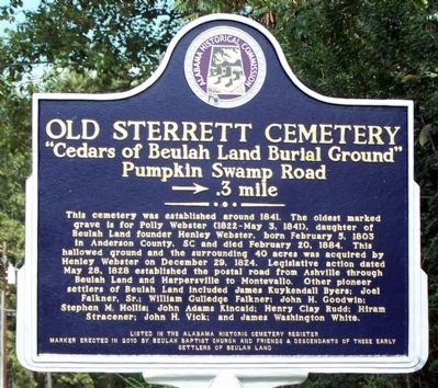 Old Sterrett Cemetery Marker image. Click for full size.