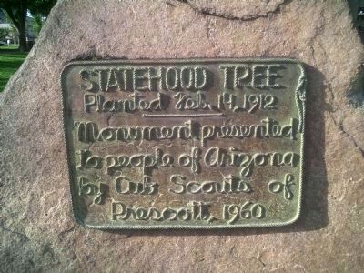 Statehood Tree Marker image. Click for full size.