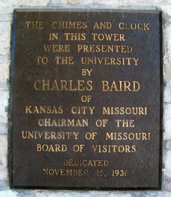 Memorial Union Tower Baird Chimes & Clock Marker image. Click for full size.