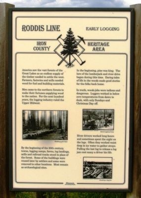 Roddis Line – Early Logging Marker image. Click for full size.