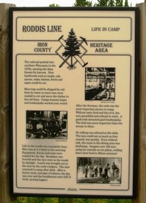 Roddis Line – Life in Camp Marker image. Click for full size.