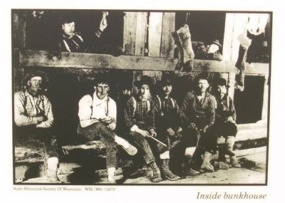 Left Hand Photo: Inside bunkhouse image. Click for full size.