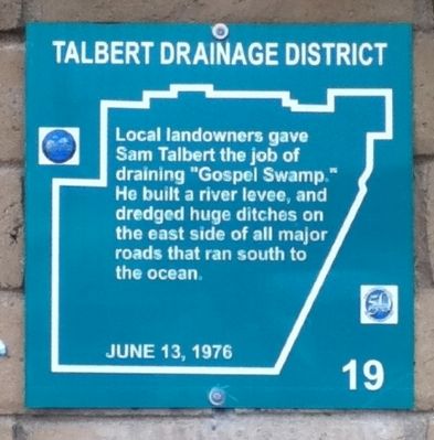 Talbert Drainage District Marker. Click for full size. Talbert Drainage District Marker image. Click for full size.
