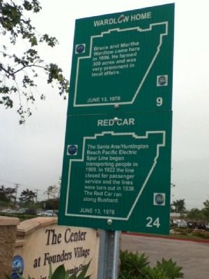 Markers 9 and 24 are located at the east entrance of the Senior Community Center parking lot. image. Click for full size.