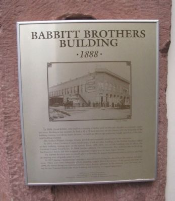 Babbitt Brothers Building Marker image. Click for full size.