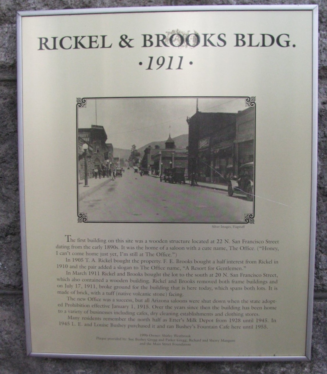 Ricket & Brooks Bldg. Marker