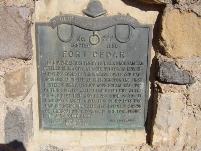 Fort Cedar Marker image. Click for full size.