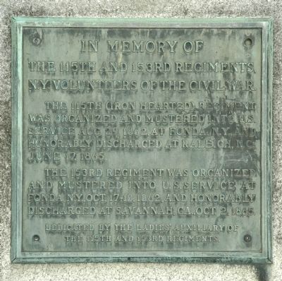 The 115th & 153rd Regiments Marker. Click for full size. The 115th & 153rd Regiments Marker image. Click for full size.