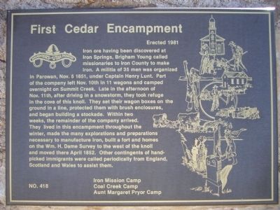 First Cedar Encampment Marker image. Click for full size.