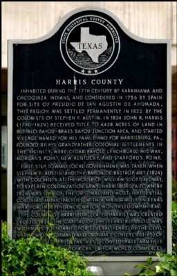 Harris County Marker image. Click for full size.