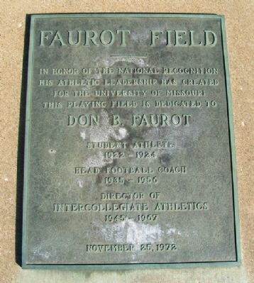 Faurot Field Marker image. Click for full size.