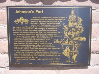 Johnson's Fort Marker image. Click for full size.