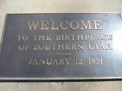 Birthplace of Southern Utah Marker image. Click for full size.